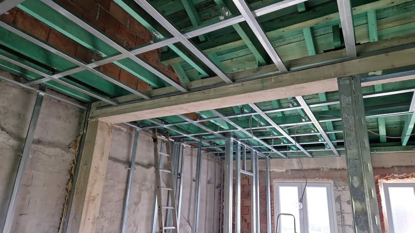 Izrada spuštenog stropa bez armirano betonske ploče